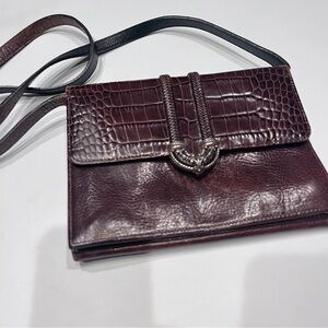 Brighton Womens Richmond Pocketbook With Strap -  Chocolate